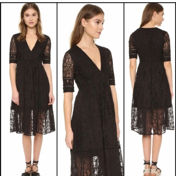 Free People Dresses & Skirts - Free People | Free People Mountain Laurel Lace Crochet Dress | Size: 8 Black